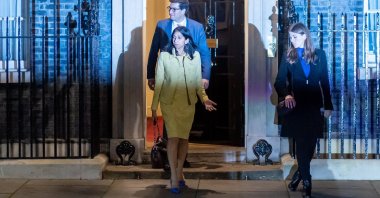 British Home Secretary Suella Braverman leaves Downing Street following a Cabinet meeting, London, U.K., Oct. 17, 2022. (EPA Photo)