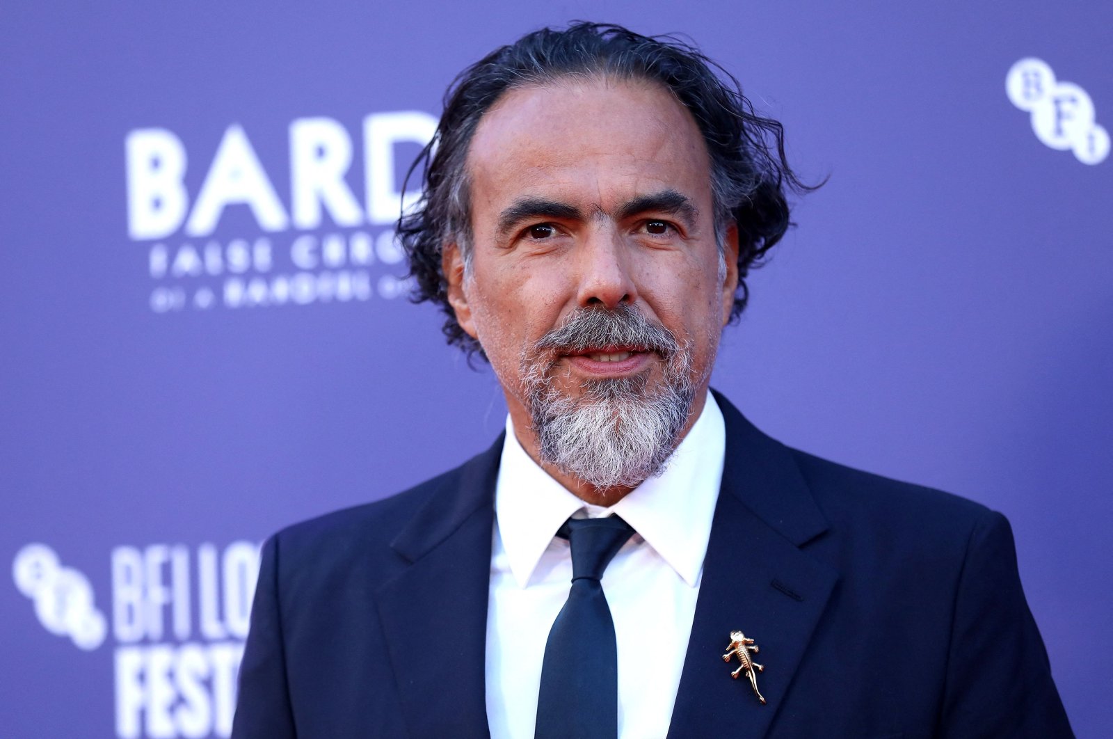 Mexican filmmaker and screenwriter Alejandro Gonzalez Inarritu poses on the red carpet at the U.K. premiere of his movie &quot;Bardo, false chronicle of a handful of truths,&quot; during the 2022 BFI London Film Festival, London, Oct. 8, 2022. (AFP Photo)