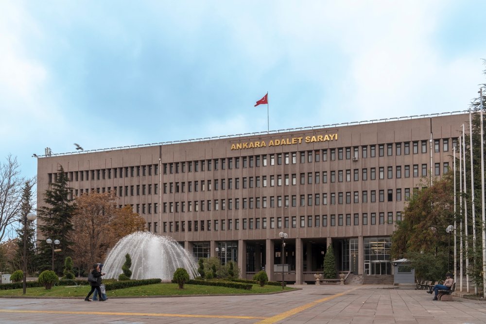 A view of the courthouse where the prosecutor&#039;s office is located in the capital Ankara, Türkiye, Dec. 1, 2018. (Shutterstock Photo)