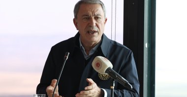 Defense Minister Hulusi Akar speaks at the "Free Fire-2022" exercise in the capital Ankara, Tuesday, Oct. 18, 2022. (AA Photo)