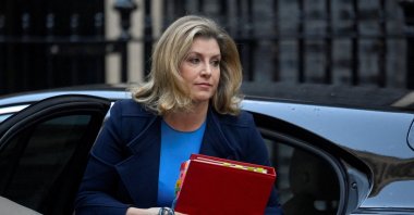 Britain's Leader of the House of Commons Penny Mordaunt walks outside Number 10 Downing Street in London, Britain, Oct. 18, 2022. (Reuters File Photo)