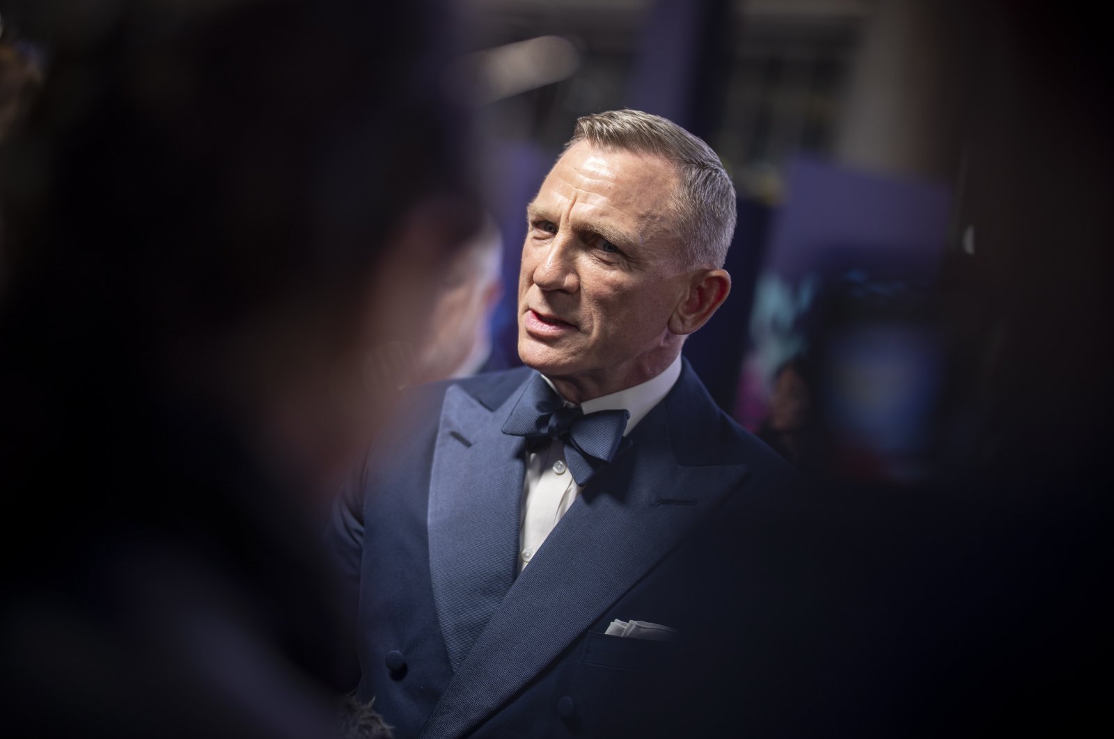 English actor Daniel Craig poses on the red carpet for the &quot;Glass Onion: A Knives Out Mystery&quot; premiere during the closing gala of the BFI London Film Festival in London, U.K., Oct. 16, 2022. (EPA Photo)
