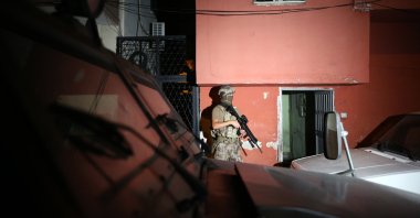 Security forces are seen during a counterterrorism operation in Mersin province, Türkiye, Sept. 29, 2022. (AA Photo)