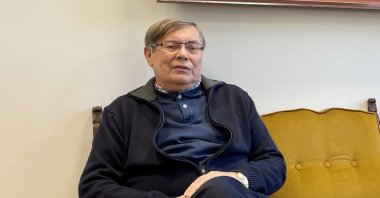 Executive Director of the Organization of Turkic States (OTS) European Representation Office Janos Hovari speaks to Anadolu Agency in Budapest, Hungary, Oct. 24, 2022. (AA Photo)