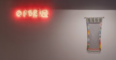 "A few hours after revolution" by Zeren Göktan, neon, 140x40cm wall installation, 2013. (Photo courtesy of Agah Uğur Collection)
