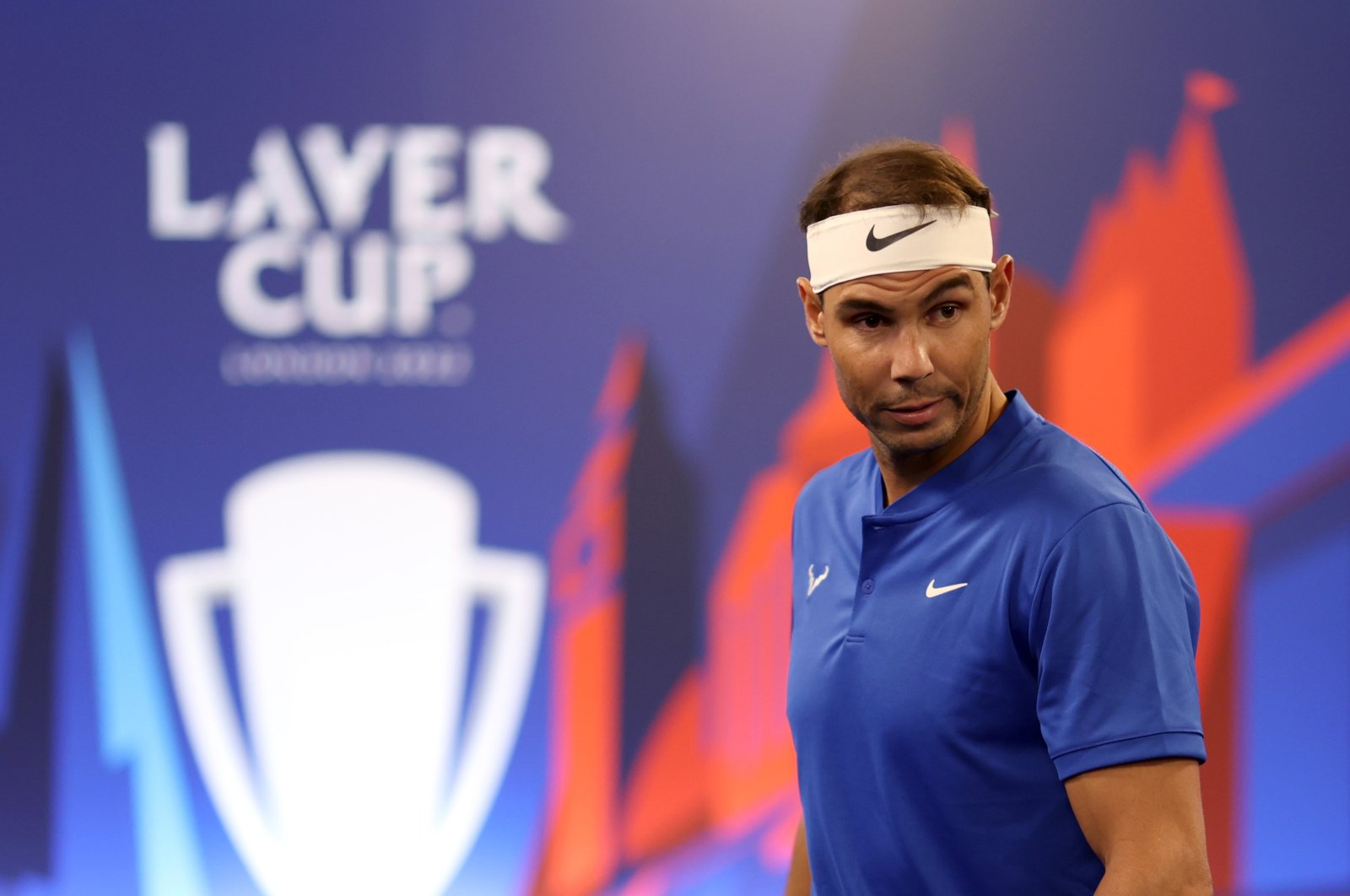 Rafael Nadal of Team Europe trains in the gym during Day One of the Laver Cup at The O2 Arena. London, England, Sept. 23, 2022. (Getty Photo)