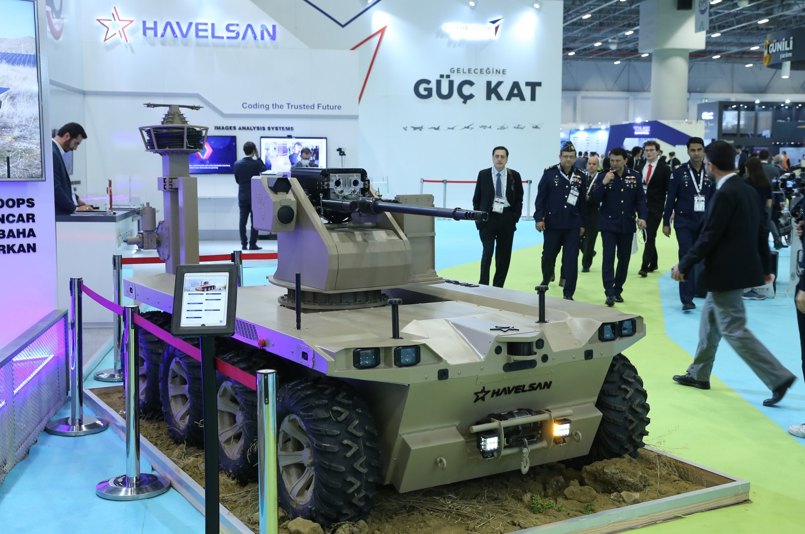 The Havelsan booth is seen at the SAHA Expo in Istanbul, Türkiye, Oct. 25, 2022. (AA Photo)
