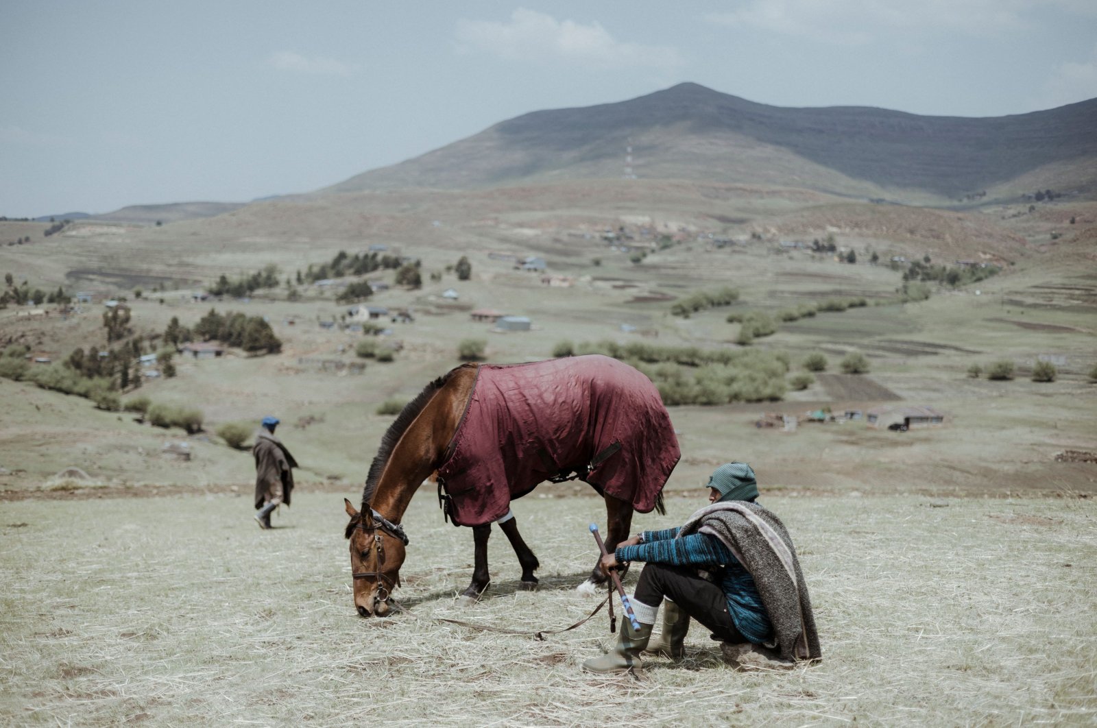 Hidup bergerak lambat dengan kuda, keledai di dataran tinggi Lesotho