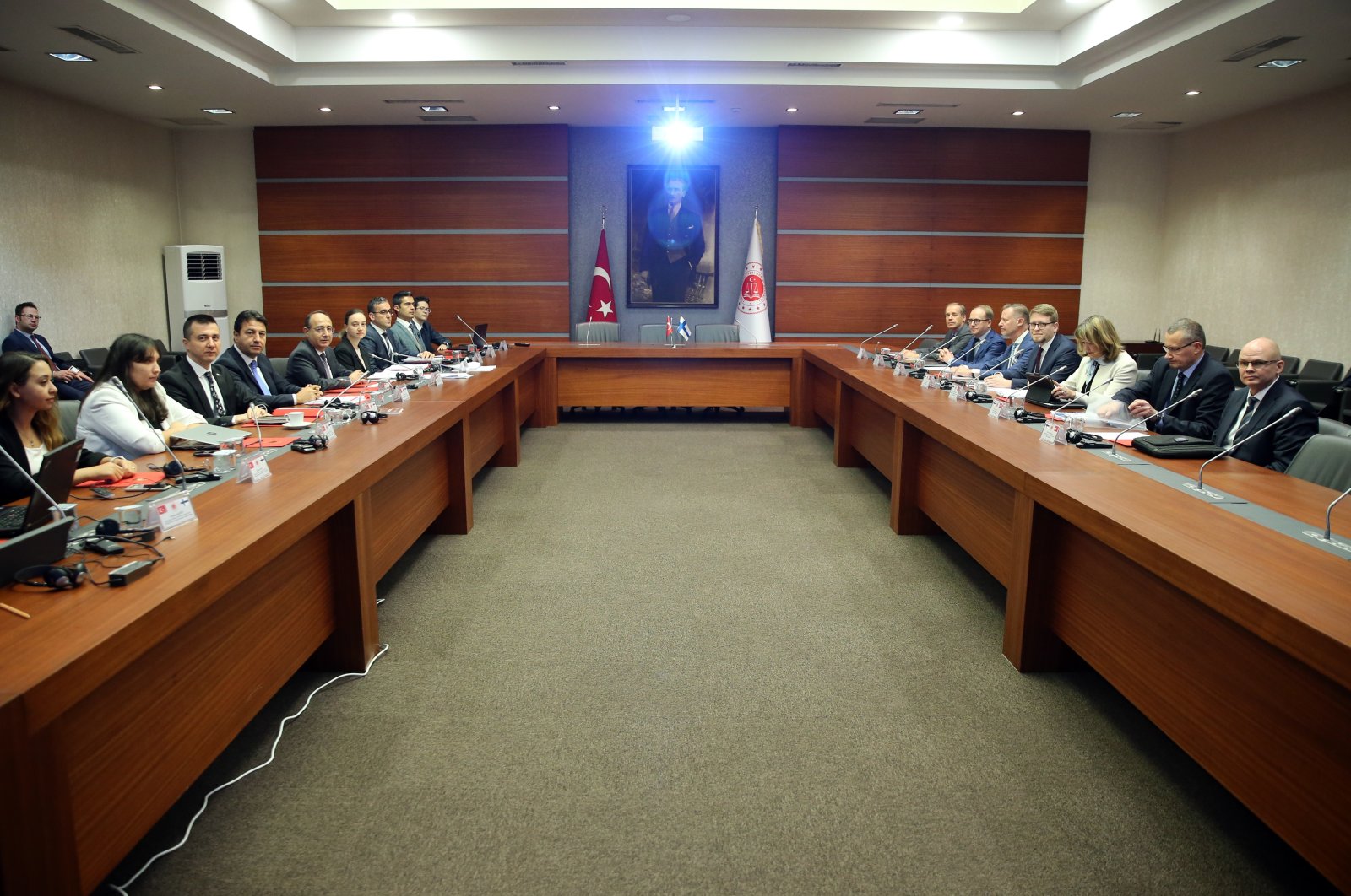 Turkish and Finnish delegations meet to discuss the implementation of the NATO deal in the capital Ankara, Türkiye, Oct. 25, 2022. (AA Photo)
