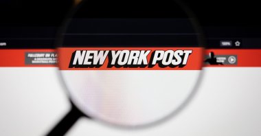 New York Post's logo is seen on the daily tabloid's website on a computer screen, June 20, 2021. (Reuters Photo)