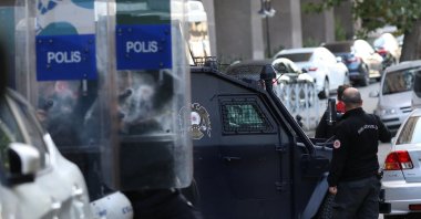 The head of the Turkish Medical Association (TTB), Şebnem Korur Fincancı, was detained within the scope of the investigation led by the Ankara Chief Public Prosecutor’s Office, Türkiye, Oct. 28, 2022. (AA Photo)