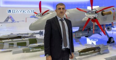 Haluk Bayraktar, CEO of Turkish drone maker Baykar, poses for a photo at SAHA Expo Defence &amp; Aerospace Exhibition in Istanbul, Türkiye, Oct. 27, 2022. (Reuters Photo)