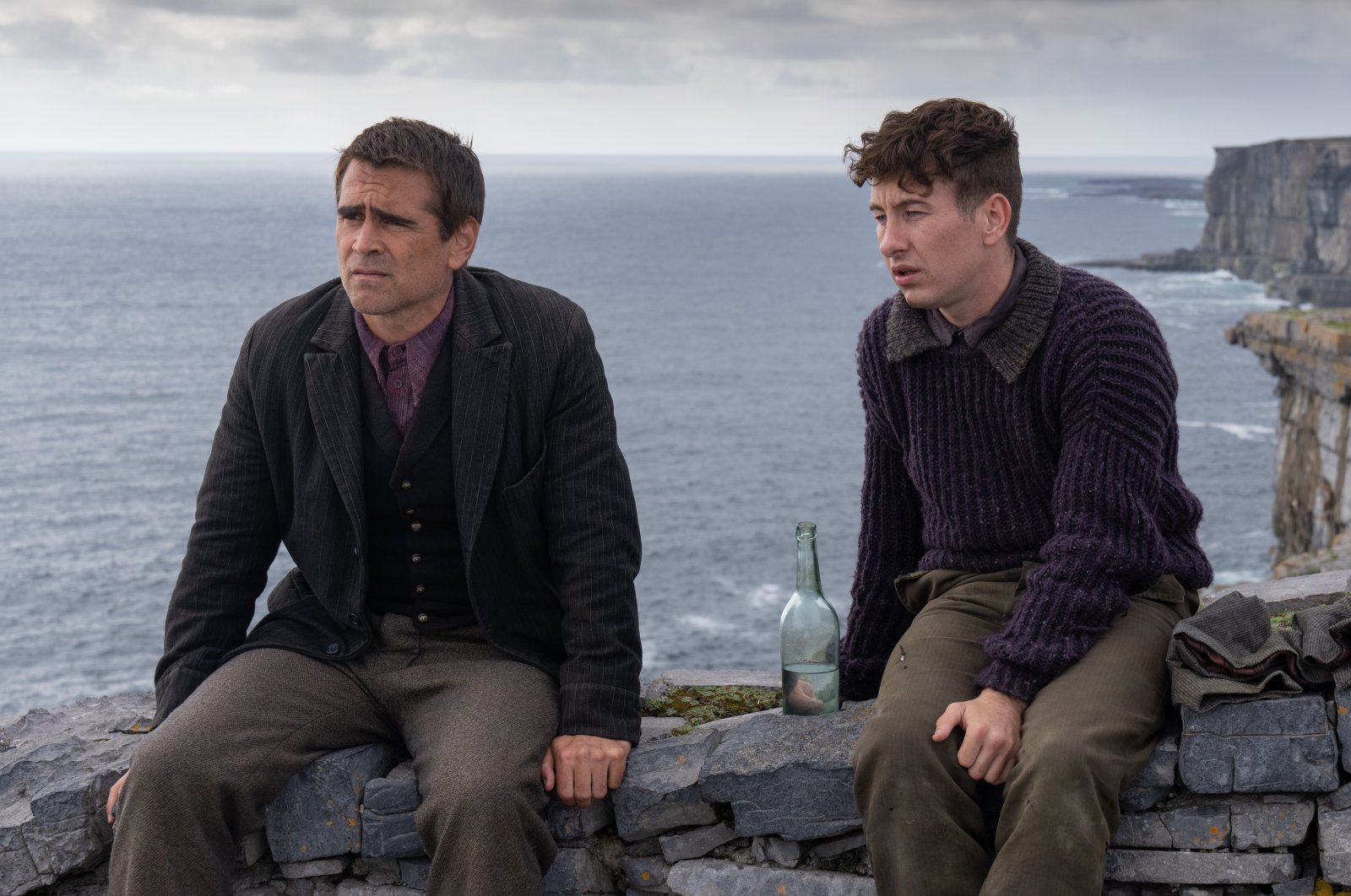Colin Farrell (L), and Barry Keoghan in &quot;The Banshees of Inisherin.&quot; (AP Photo)
