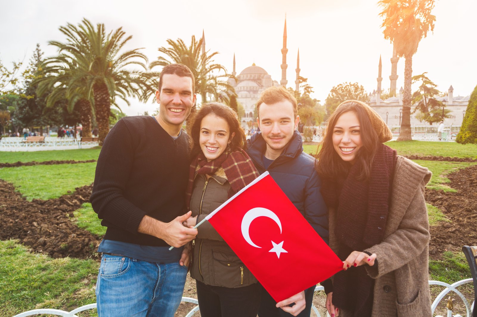 A group of Turkish youth, in Istanbul, Türkiye, undated photo. (Shutterstock Photo) 