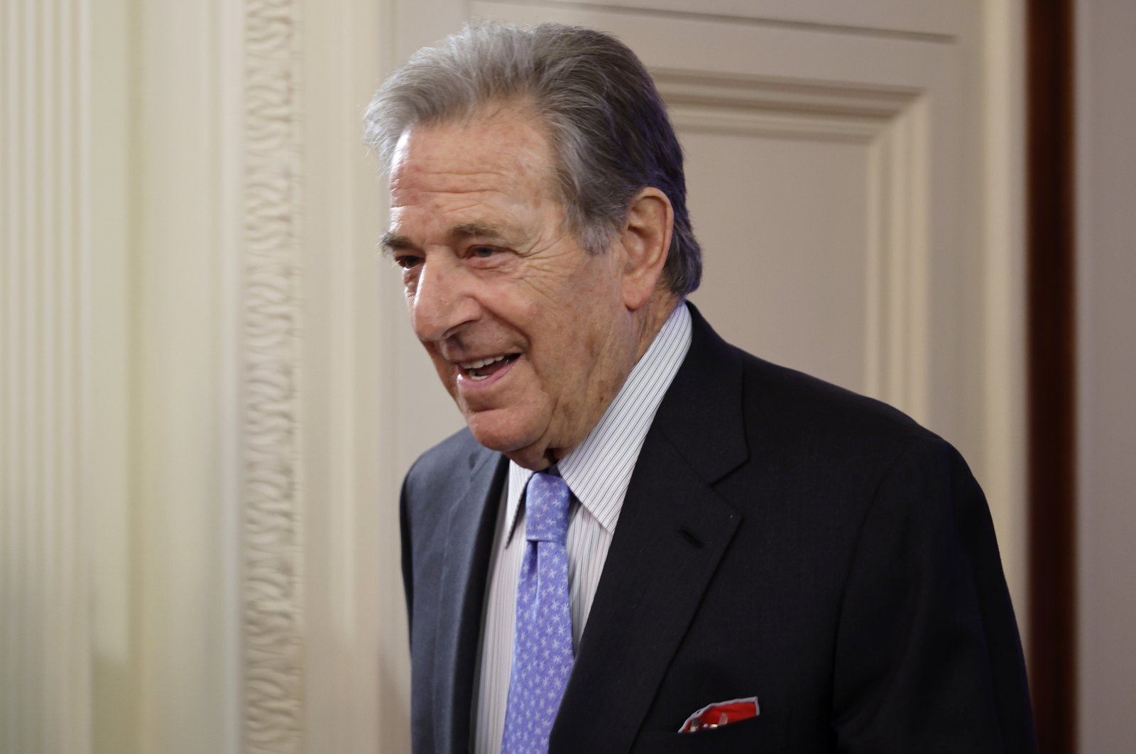Paul Pelosi, husband of U.S. House Speaker Nancy Pelosi (D-CA), arrives for a reception honoring Greek Prime Minister Kyriakos Mitsotakis and his wife Mareva Mitsotakis in the East Room of the White House, Washington, D.C., May 16, 2022. (Getty Images Photo)