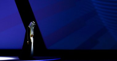 Saudi Arabia's Energy Minister Prince Abdulaziz bin Salman leaves the stage after speaking at the Abu Dhabi International Petroleum Exhibition &amp; Conference (ADIPEC) in Abu Dhabi, United Arab Emirates, Oct. 31, 2022. (Reuters Photo)