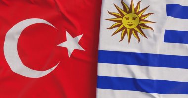 The flags of Türkiye and Uruguay are seen in this undated photo. (Shutterstock Photo)