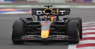 Dutch Formula One driver Max Verstappen of Red Bull Racing in action during the Formula One Grand Prix of Mexico City at the Circuit of Hermanos Rodriguez, Mexico City, Mexico, Oct. 30, 2022. (EPA Photo)