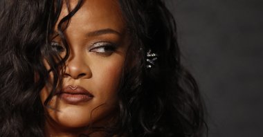 Barbadian singer Rihanna attends the premiere of Marvel&#039;s &quot;Black Panther: Wakanda Forever&quot; at the Dolby Theatre in Los Angeles, California, U.S., Oct. 26, 2022. (EPA Photo)