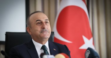 Foreign Minister Mevlüt Çavuşoğlu speaks at a joint news conference with his Ghanian counterpart in Akra, Oct. 26, 2022. (AA File Photo)