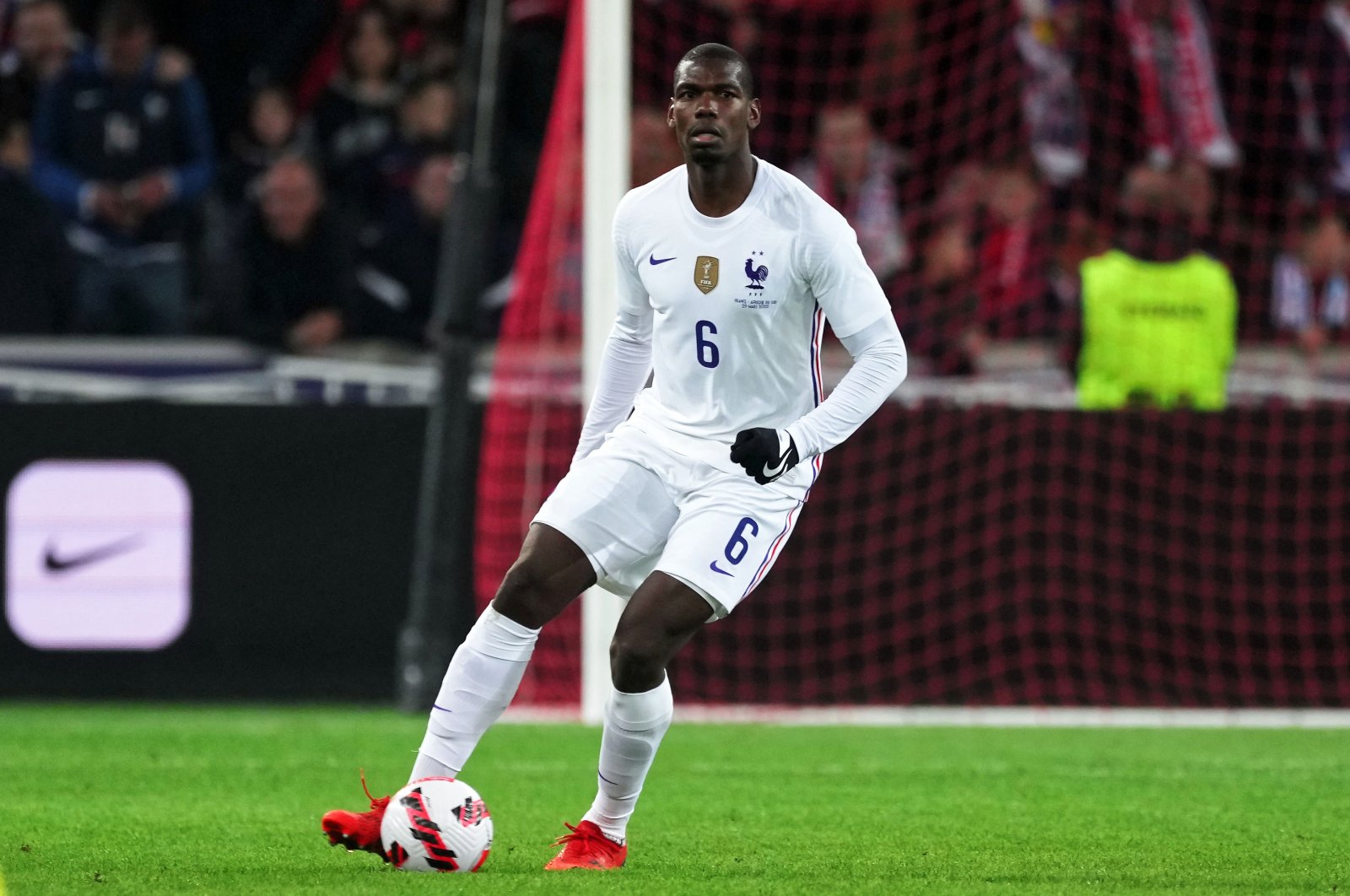 Paul Pogba of France in action during the International friendly match between France and South Africa. Lille, France, March 29, 2022. (Getty Images Photo)