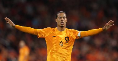 Virgil van Dijk of the Netherlands during the UEFA Nations League match between the Netherlands and Belgium at Johan Cruijff Arena, Amsterdam, Netherlands, Sept. 25, 2022. (Getty Images Photo)