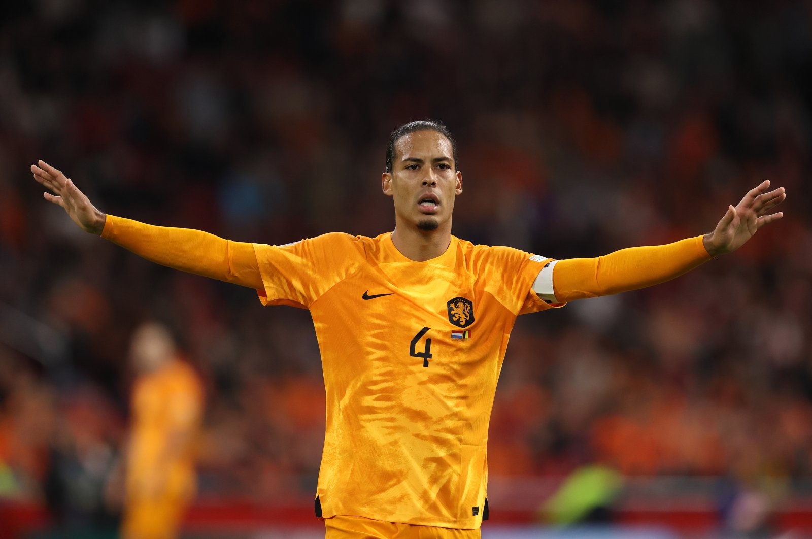 Virgil van Dijk of the Netherlands during the UEFA Nations League match between the Netherlands and Belgium at Johan Cruijff Arena, Amsterdam, Netherlands, Sept. 25, 2022. (Getty Images Photo)