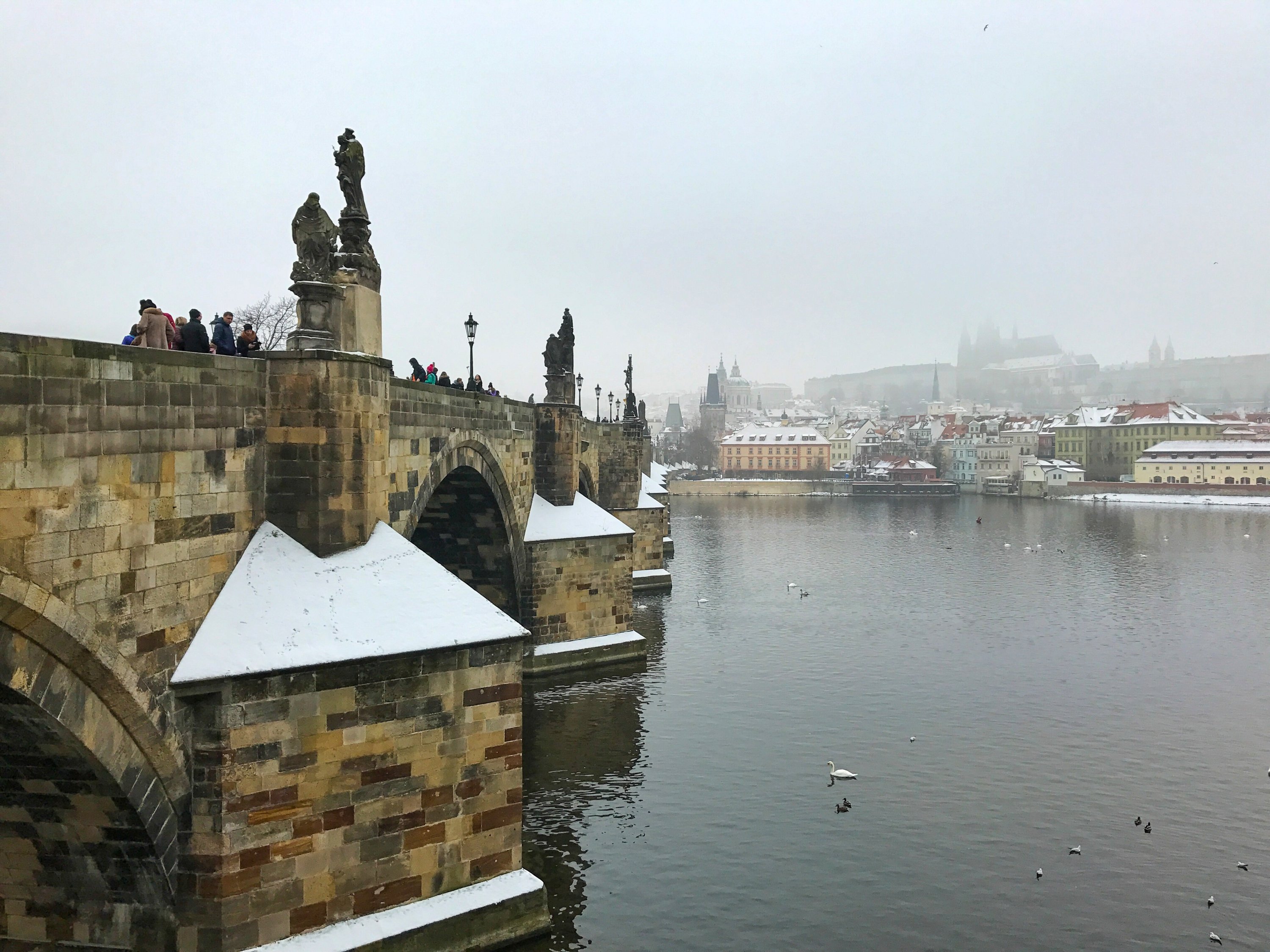 The winter in Prague, Czech Republic. (Photo by Özge Şengelen)