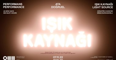 The poster of Ata Doğruel&#039;s “Light Source” performance, Eskişehir, Türkiye. (Photo courtesy of Odunpazarı Modern Museum)