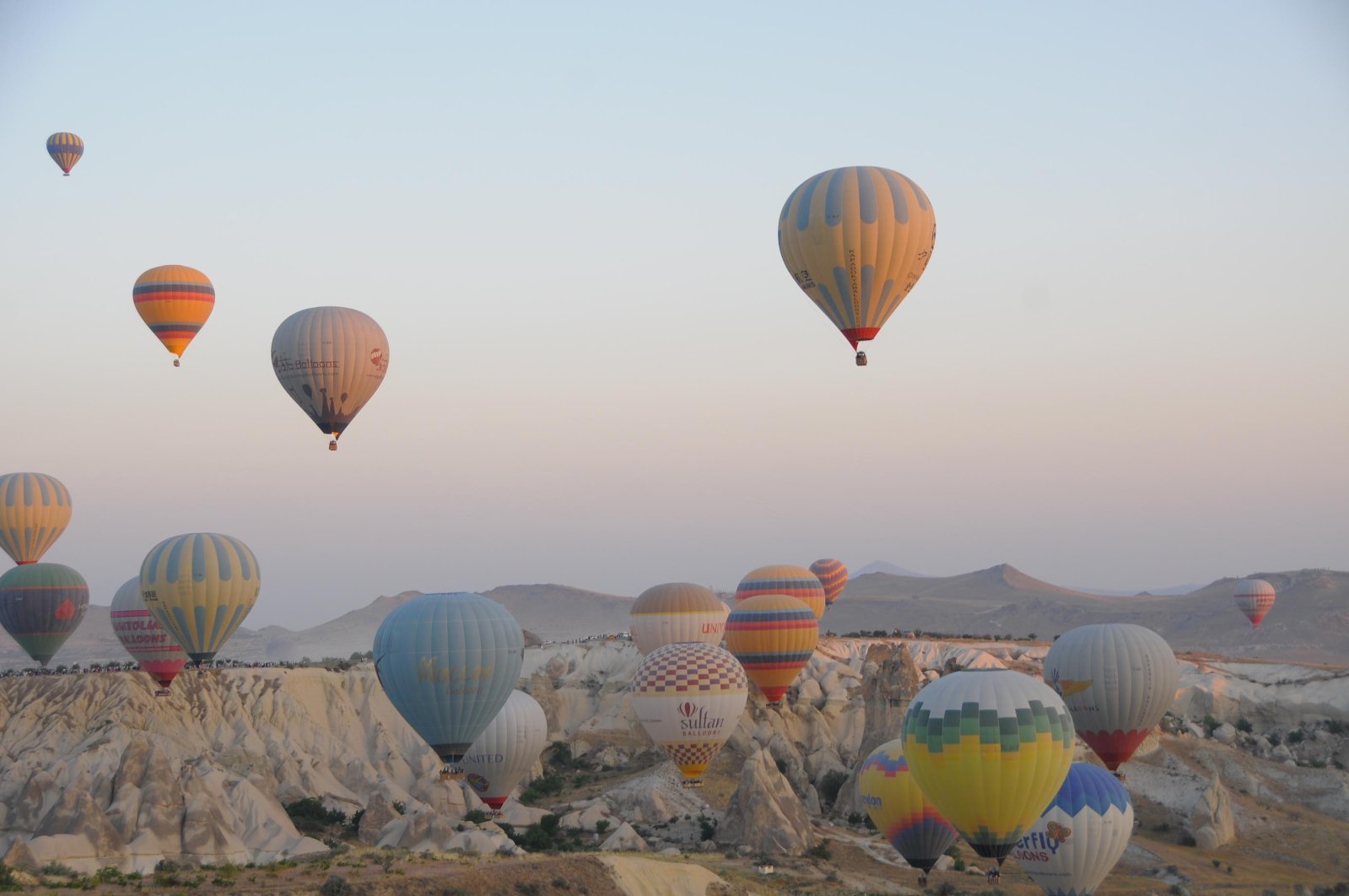 Hot air balloons rise in Cappadocia, Nevşehir, Türkiye, Oct. 20, 2022. (DHA Photo)