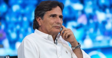 Three-time F1 world champion Nelson Piquet attends a program in Budapest, Hungary, July 23, 2015. (AP Photo)