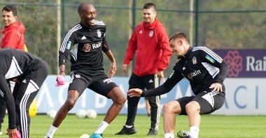 Beşiktaş players train ahead of their derby against Galatasaray, Nov. 4, 2022 (IHA Photo)