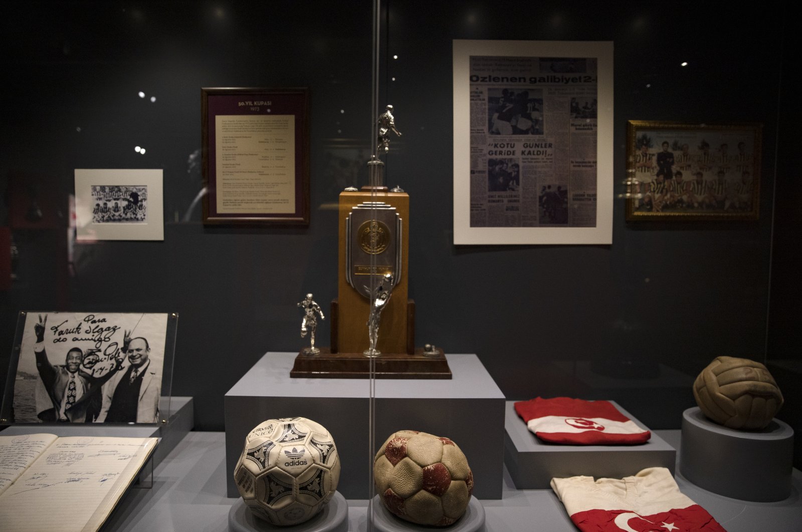&quot;Shoot and Goal: Turkish Football History&quot; exhibition reveals the long and colorful history of football in Türkiye for the first time as part of the 100th anniversary of the republic, Ankara, Türkiye, Oct. 1, 2022. (AA Photo)