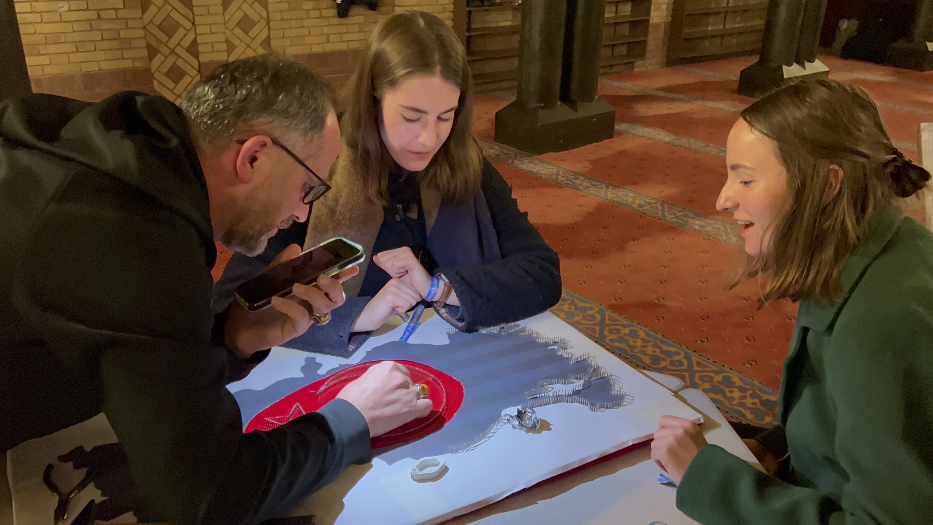 Visitors discover Islamic culture at the Fatih Mosque in Amsterdam as part of the 