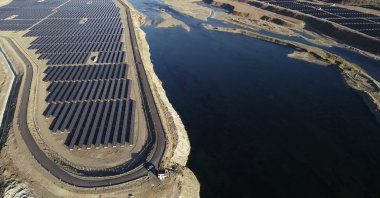 An aerial view of a solar power plant in Bingöl, eastern Türkiye, Nov. 10, 2021. (AA Photo)