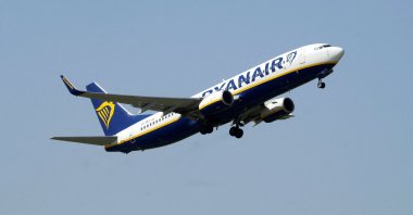 Ryanair aircraft Boeing 737-8AS takes off from Riga International Airport, Latvia, July 21, 2022. (Reuters Photo)