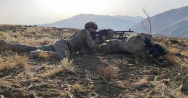 A Turkish soldier is seen during an Eren Blockade Operation in Bitlis, eastern Türkiye, Nov. 5, 2022. (AA Photo)