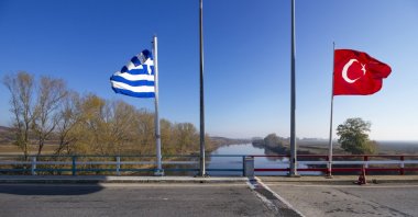 The Greek-Turkish border on the bridge over the Maritsa (Meriç) River, in the Thrace region. (Shutterstock Photo)