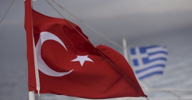 Turkish and Greek flags seen on a ferry from the Greek island of Kos to the Turkish coastal town of Bodrum, on Oct. 21, 2015. (Getty Images File Photo)