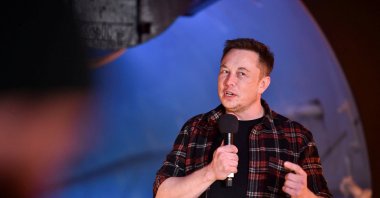 Tesla Inc. founder Elon Musk speaks at the unveiling event by "The Boring Company" for the test tunnel of a proposed underground transportation network across Los Angeles County, in Hawthorne, California, U.S. Dec. 18, 2018. (Reuters File Photo)