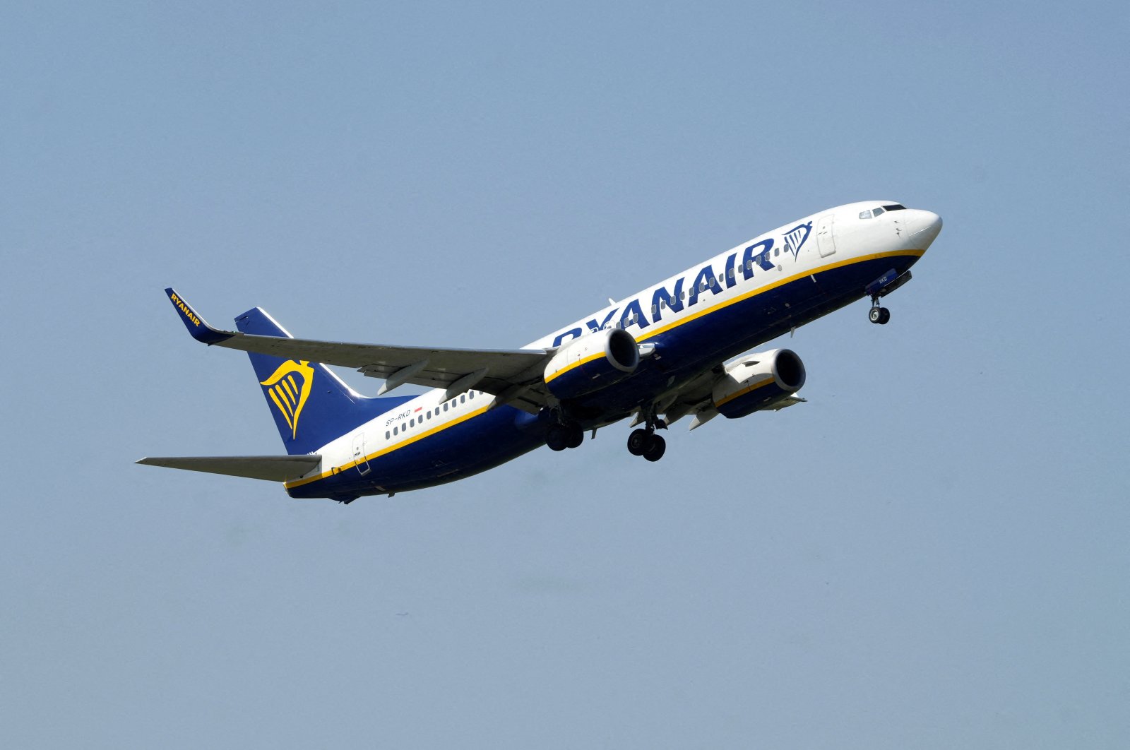 Ryanair aircraft Boeing 737-8AS takes off from Riga International Airport, Latvia, July 21, 2022. (Reuters Photo)