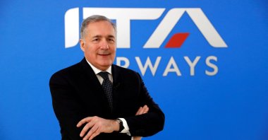 Alfredo Altavilla, former chairperson of ITA, poses for a photo after holding a news conference at Fiumicino airport, Rome, Italy, March 1, 2022. (Reuters Photo)