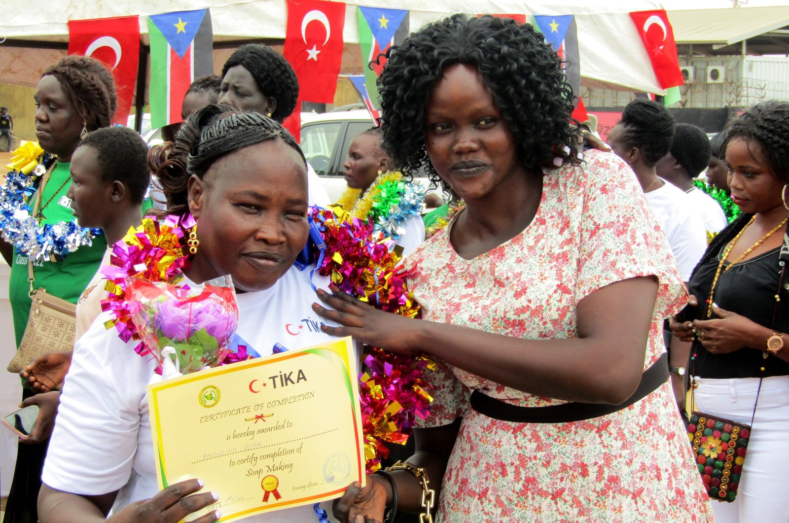 The Turkish Cooperation and Coordination Agency (TIKA) supports disadvantaged women in finding employment through the courses they provide, South Sudan, Nov. 4, 2022. (AA Photo)