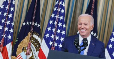 U.S. President Joe Biden smiles as he wrings up a post-election press conference in Washington, D.C., U.S., Nov. 9, 2022. (AFP Photo)