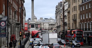 Congested road traffic in London, Britain, 10 November 2022. A strike by transport workers across London is causing travel chaos for millions of London's commuters. Tube workers are walking out over pay and pensions dispute. (EPA Photo)
