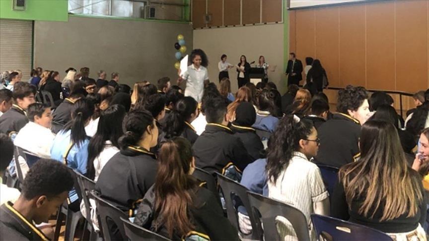 Students seen at a high school in Melbourne, Victoria, Australia, Nov. 11, 2022. (AA Photo)