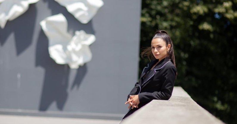Prominent actress Selin Yeninci poses for Daily Sabah, Istanbul, Türkiye. (Photo by Melda Civelek)