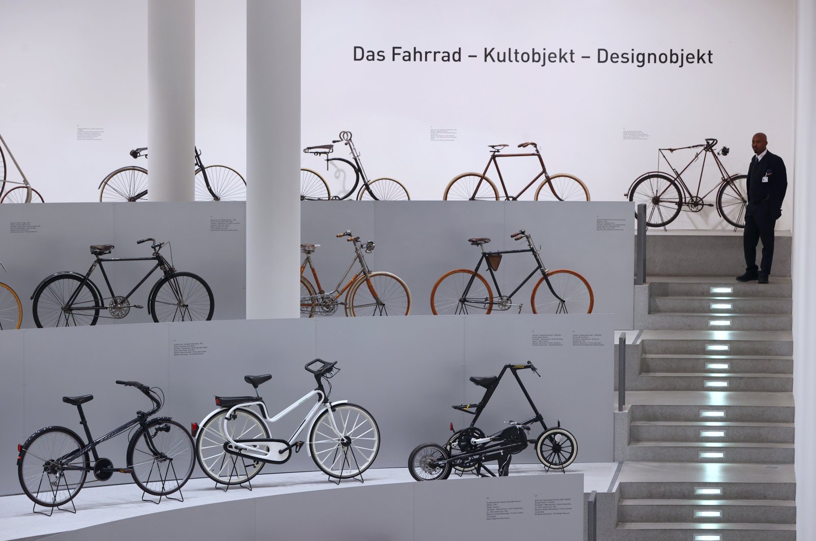 A selection of 70 of the world&#039;s most ground-breaking and iconic bicycle designs are on display in Munich&#039;s Pinakothek der Moderne, Munich, Germany, Nov. 11, 2022. (dpa Photo)
