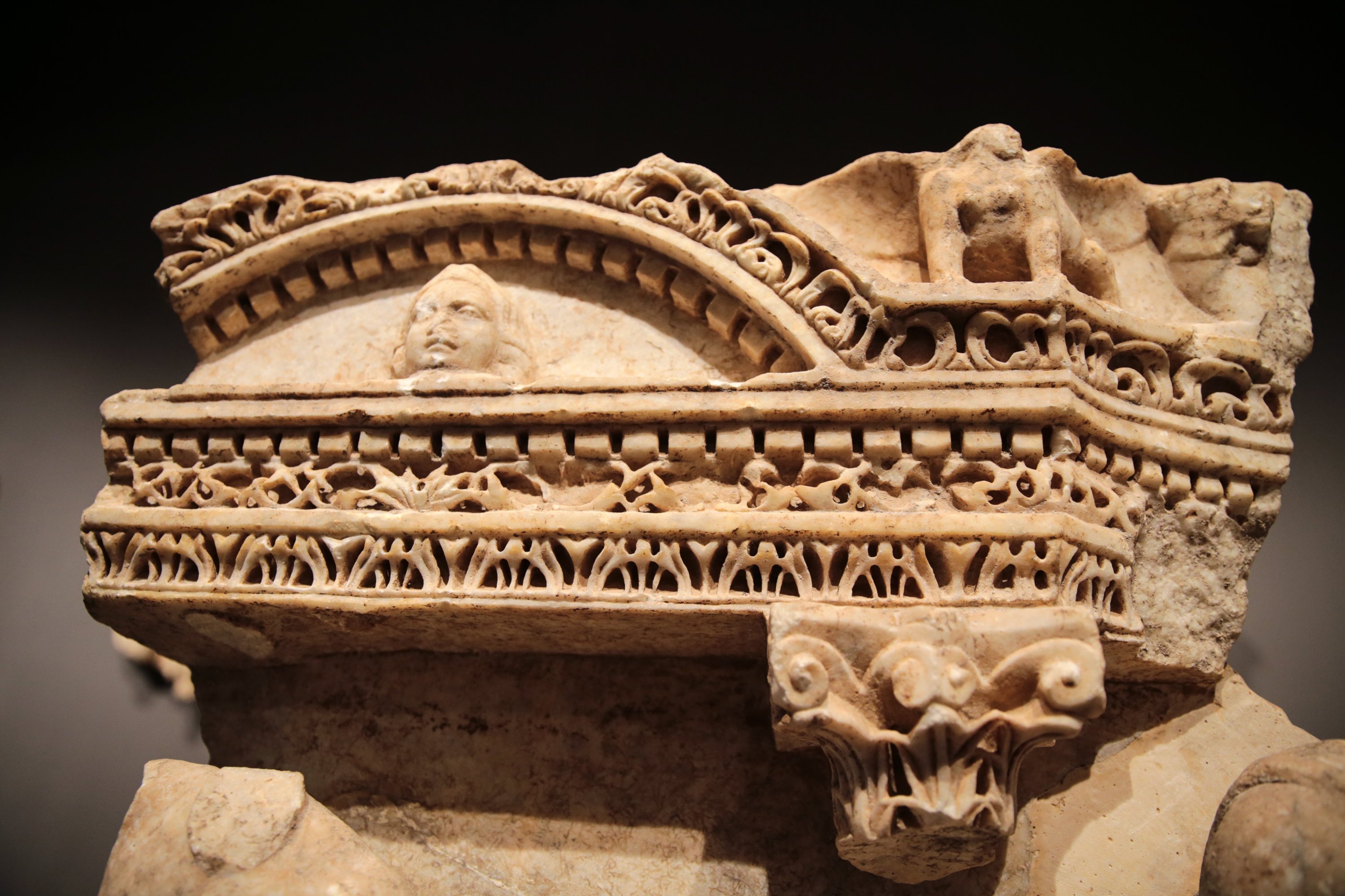 The repatriated sarcophagus from the ancient city of Perge, Antalya, Türkiye, Nov. 13, 2022. (AA Photo)