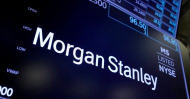 The logo of Morgan Stanley is seen on the trading floor at the New York Stock Exchange (NYSE) in Manhattan, New York City, U.S., Aug. 3, 2021. (Reuters Photo)